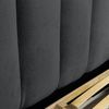 Polsterbett Doppelbett HEDA 180x200cm Komplettset in Stoff Perfect Harmony Anthrazit Bild 2