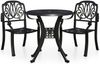 vidaXL 3-tlg. Bistro-Set Aluminiumguss Schwarz 3070572 Bild 2