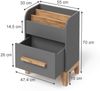 Bücherregal Malia Grau 55 x 70 cm mit Schublade Vitalispa Bild 2