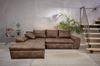 Ecksofa Vintage Schlafsofa Eckcouch L-Sofa mit Ottomane und Bettkasten in Braun Bild 2