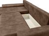 Ecksofa Vintage Schlafsofa Eckcouch L-Sofa mit Ottomane und Bettkasten in Braun Bild 5