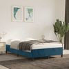 Einzelbettgestell Design für Erwachsene ohne Matratze Dunkelblau 120x190 cm Samt d4373e Bild 2
