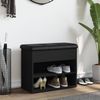 vidaXL Schuhbank Schwarz 62x32x50 cm Holzwerkstoff 835097 Bild 3