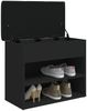 vidaXL Schuhbank Schwarz 62x32x50 cm Holzwerkstoff 835097 Bild 4