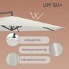 SONGMICS Ampelschirm 350 cm, UV-Schutz UPF 50+, Sonnenschirm mit Ständer, für Garten Terrasse, Kurbel, beige Bild 4