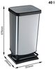 Rotho 'Paso' Treteimer, Kunststoff, 40 Liter, Metallic Silber Bild 2