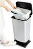 Rotho 'Paso' Treteimer, Kunststoff, 40 Liter, Metallic Silber Bild 3