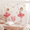 Montegoni Wandtattoo Kinder Wandsticker (selbstklebend Prinzessin, Schwan, Blumen, und Schmetterlinge Wandaufkleber, Deko Kindergarten Heimdekoration), Wandtattoo für Mädchenzimmer Bild 2