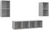 vidaXL TV-Wandschränke 4 Stk. Betongrau Spanplatte [3079875] Bild 2