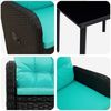 vidaXL Sofa-Tischset 3 pcs PE Rattan und pulverbeschichteter Stahl 3422476 Bild 5