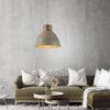 JUST LIGHT 11985-39 Pendelleuchte Samia E27 Beige Mangoholz Bild 3