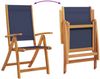 vidaXL Gartenstühle 6 Stk. Klappbar Massivholz Akazie und Textilene 3279242 Bild 5