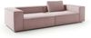 KAWOLA Sofa CARMO 3-Sitzer Feincord rosa 68 x 118 x 306 cm Bild 3
