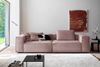KAWOLA Sofa CARMO 3-Sitzer Feincord rosa 68 x 118 x 306 cm Bild 2