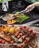 Grillbesteck Set Edelstahl Grill Geschenke Zubehör mit Schürze und Koffer, 1x Grillbesteck-Set (21-tlg.) Bild 4