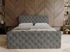 GRAINGOLD Lunaris Doppelbett 180x200, Boxspringbett mit Kopfteil, zwei Bettkästen, Velour-Stoff, Dunkelgrau Bild 3