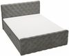 GRAINGOLD Lunaris Doppelbett 180x200, Boxspringbett mit Kopfteil, zwei Bettkästen, Velour-Stoff, Dunkelgrau Bild 2