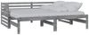 vidaXL Tagesbett Ausziehbar Grau Kiefer Massivholz 2x(90x200) cm [806967] Bild 2
