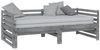 vidaXL Tagesbett Ausziehbar Grau Kiefer Massivholz 2x(90x200) cm [806967] Bild 4