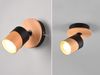 LED Wandstrahler Naturholz & Metall Schwarz, Breite 11cm Bild 4