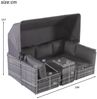 STILVORA Gartenlounge-Set Outdoor Gartenmöbel Rattan Sonneninsel mit Sonnendach, Hocker, Tisch, (waschbare Kissen, graues Geflecht + graue Kissen, Patio-Lounge-Set mit Baldachin, Allwettergeflecht), Gartenmöbel Set mit Sonnendach Bild 4