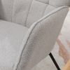 Schaukelsessel mit Tufting-Rückenlehne Pflegeleicht 120 kg Tragkraft Grau,Gemütlicher Relaxsessel mit Schaukelfunktion Bild 5