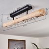 hofstein Deckenleuchte »Lipusa« längliche Deckenlampe aus Metall Schwarz und Holz, 3000 Kelvin, 1xLED 15 Watt, 1200 Lumen, über herkömmlichen Lichtschalter dimmbar Bild 3