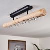 hofstein Deckenleuchte »Lipusa« längliche Deckenlampe aus Metall Schwarz und Holz, 3000 Kelvin, 1xLED 15 Watt, 1200 Lumen, über herkömmlichen Lichtschalter dimmbar Bild 1