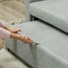 Schlafsofa 155 x 90 x 88,5 cm mit Schlaffunktion – 2-Sitzer mit verstellbarer Rückenlehne in Hellgrau Bild 2