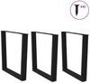 vidaXL Esstischbeine V-Form 3 Stück Schwarz 90x(72-73,3) cm Stahl 4012668 Bild 3
