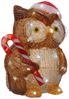 MARELIDA LED Dekofigur LED Eule mit Zuckerstange Acrylfigur Außen Weihnachtsdeko H: 24cm, LED Classic, kaltweiss (5300K bis 6000K) Bild 2