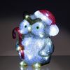 MARELIDA LED Dekofigur LED Eule mit Zuckerstange Acrylfigur Außen Weihnachtsdeko H: 24cm, LED Classic, kaltweiss (5300K bis 6000K) Bild 3
