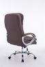Bürostuhl SOUK Stoff - 116x68x77, Braun Stoff Metall in Chromoptik Gestell ergonomische Bürostühle Homeoffice Stuhl mit Rollen Bild 4