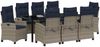 vidaXL Garten Essgruppe mit Kissen 9 pcs Grau Poly-Rattan 3380469 Bild 3