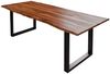 Esstisch Baumkante Massiv Sheesham-Holz naturfarben 200 x 100 U-Gestell schwarz Hero 71098188 Bild 3