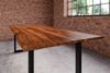 Esstisch Baumkante Massiv Sheesham-Holz naturfarben 200 x 100 U-Gestell schwarz Hero 71098188 Bild 5