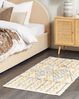 Teppich Baumwolle beige gelb 80 x 150 cm geometrisches Muster KADAPA Bild 3