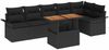 vidaXL Gartensofa-set mit Kissen 7 pcs Schwarz Poly-Rattan 3349344 Bild 2