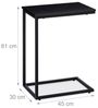 Relaxdays Beistelltisch schwarz mit Metallgestell Bild 5
