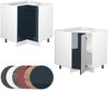 Eckunterschrank Fame-Line Dunkelblau Hochglanz 80.5 cm ohne Arbeitsplatte Vicco Bild 5