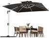 HOMALL Sonnenschirm 300x400 cm Ampelschirm mit Ständer, 360 Grad drehbar, UV-Schutz 50+, 300*400CM, φ330CM, 270*270CM, Gewicht 18-28KG, faltbar, geeignet für Garten, Terrasse, Schwimmbad Bild 4