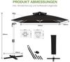 HOMALL Sonnenschirm 300x400 cm Ampelschirm mit Ständer, 360 Grad drehbar, UV-Schutz 50+, 300*400CM, φ330CM, 270*270CM, Gewicht 18-28KG, faltbar, geeignet für Garten, Terrasse, Schwimmbad Bild 3
