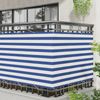 vidaXL Balkonsichtschutz Blau und Weiß 110 x 300 cm Oxford-Stoff 42030648 Bild 3