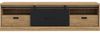 FORTE Kaszimiro TV-Unterschrank, Holzwerkstoff, Braun/Schwarz, 203,1 x 56,2 x 52 cm Bild 2