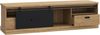 FORTE Kaszimiro TV-Unterschrank, Holzwerkstoff, Braun/Schwarz, 203,1 x 56,2 x 52 cm Bild 5