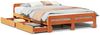 vidaXL Massivholzbett ohne Matratze Wachsbraun 140x200 cm Kiefernholz 3309040 Bild 2