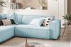 KAWOLA Sofa SAMU Ecksofa Cord hellblau Recamiere links 72 x 224 x 254 cm Bild 5