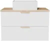 Vente-unique - AVORELI Waschbeckenmöbel Holz, Platte Weiß - B 46 cm x H 50 cm x L 80 cm Bild 2