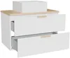Vente-unique - AVORELI Waschbeckenmöbel Holz, Platte Weiß - B 46 cm x H 50 cm x L 80 cm Bild 4