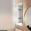 LED Wandleuchte, 2 Flammig, Glas, Chrom, H 16cm Bild 2